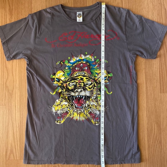 ❤️ Ed Hardy by Christian Audigier Tiger Logo Tee Size Large - Picture 7 of 10
